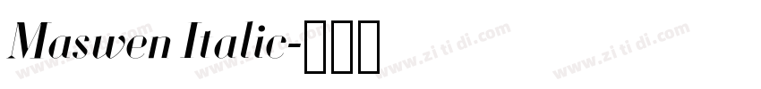 Maswen Italic字体转换